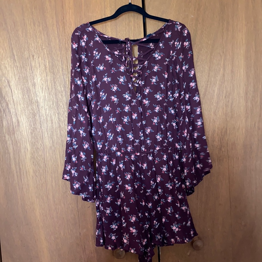 American Eagle medium floral romper